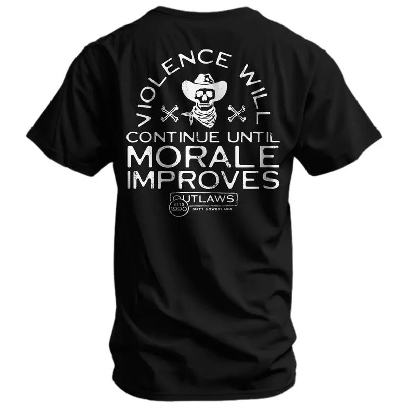 Violence Will Continue Until Morale Improves Men's T-Shirt Hoodie, Sweatshirt | RetroVerseTees.com
