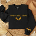 Violent Little Thing Embroidered Sweatshirt - Unisex - Fourth Wing - Basgiath War Collage Embroidered  - Dark Academia,...