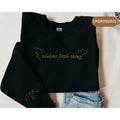 Violent Little Thing Embroidered Sweatshirt with Dragon Sleeve Print Crewneck Bookish Sweater Fourth Wing Iron Flame Fan...