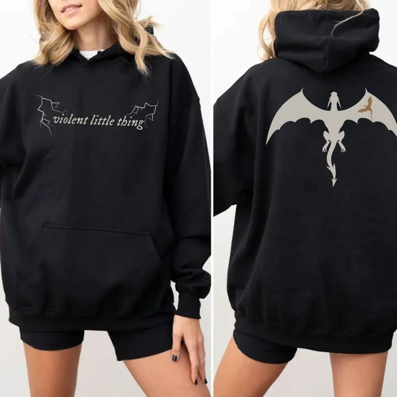 Violent Little Thing Sweatshirt Unisex Fourth Wing Basgiath War Collage Dark Academia, Xaden Riorson Sweater, Iron Flame...