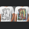 Virgen de Guadalupe Juan diego  T-shirts Cotton White Slim-fitting Hoodie, Sweatshirt | RetroVerseTees.com