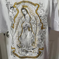Virgencita changing colors t-shirt White Cotton Hoodie, Sweatshirt | RetroVerseTees.com