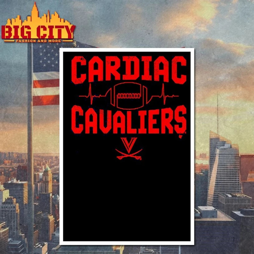 Virginia Cavaliers Cardiac Cavaliers Heart rate shirt