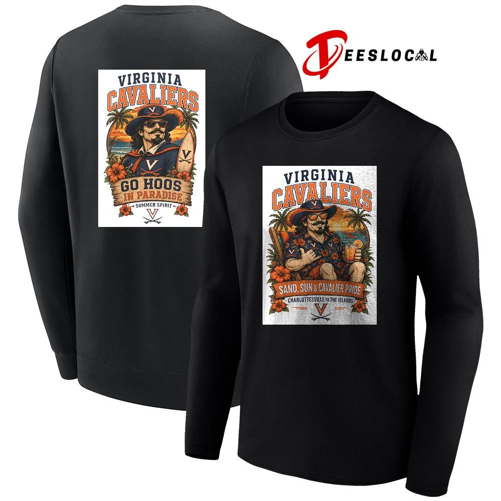 Virginia Cavaliers san and sun Charlottesville to the islands tropical paradise shirt