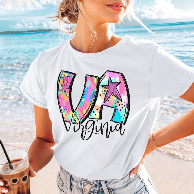 Virginia Neon Splash DTF Transfers - THIS IS NOT A SHIRT Hoodie, Sweatshirt | RetroVerseTees.com