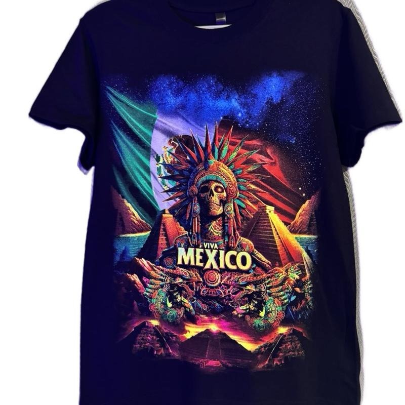 Viva Mexico T-shirt - Black Graphic Tee Featuring Vibrant Mexican Art Design Casual Hoodie, Sweatshirt | RetroVerseTees.com