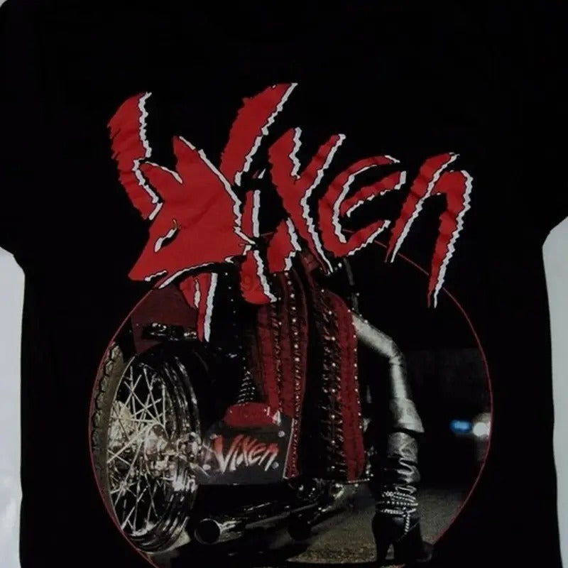 Vixen - Band Tour T-Shirt Cotton Black S To 5XL Tee Hoodie, Sweatshirt | RetroVerseTees.com