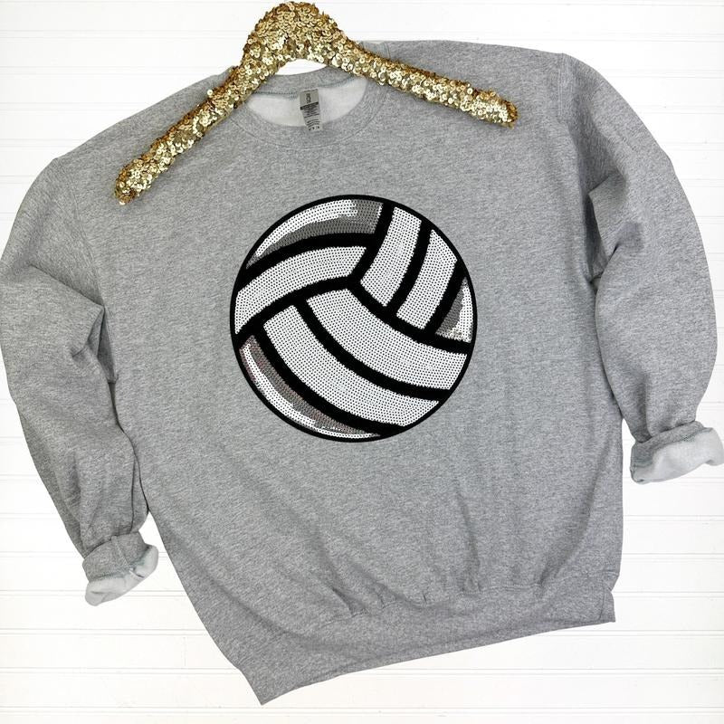 Volleyball Sequin Patch Sweatshirt T-Shirts, Hoodie | RetroVerseTees.com