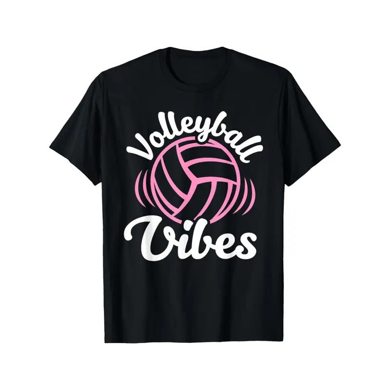 Volleyball Vibes Volleyball Shirt For Girls Teens Women T-Shirt Made in USA Hoodie, Sweatshirt | RetroVerseTees.com