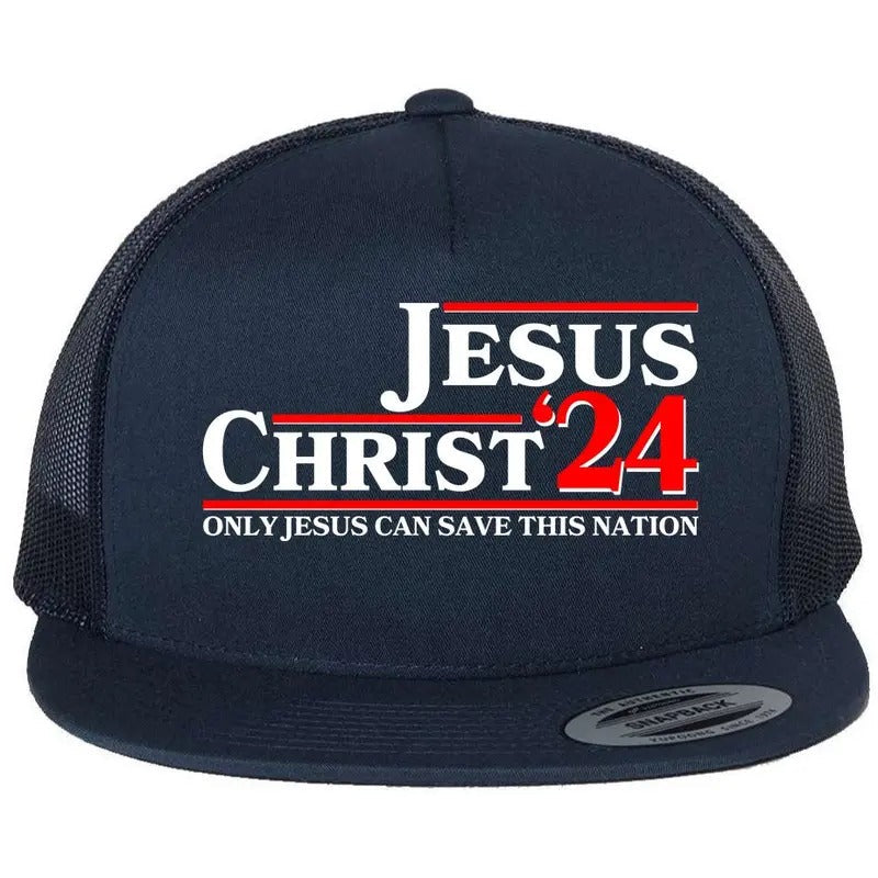 Vote Jesus Christ 2024 Only Jesus Can Save This Nation USA Presidential Election Christianity Catholic Faith Snapback...
