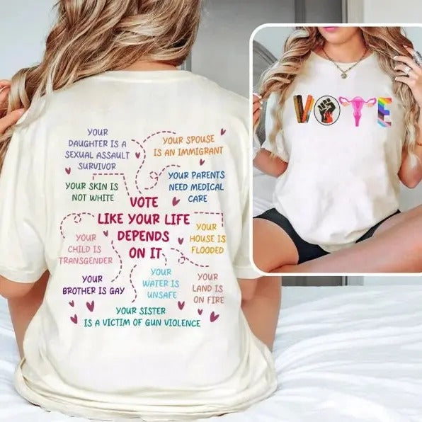 Vote Shirt, Vote Like Ruth Sent You Tee Shirt, Pro Choice Shirt, Bann3d Books Tee, Reproductive Rights, Political...