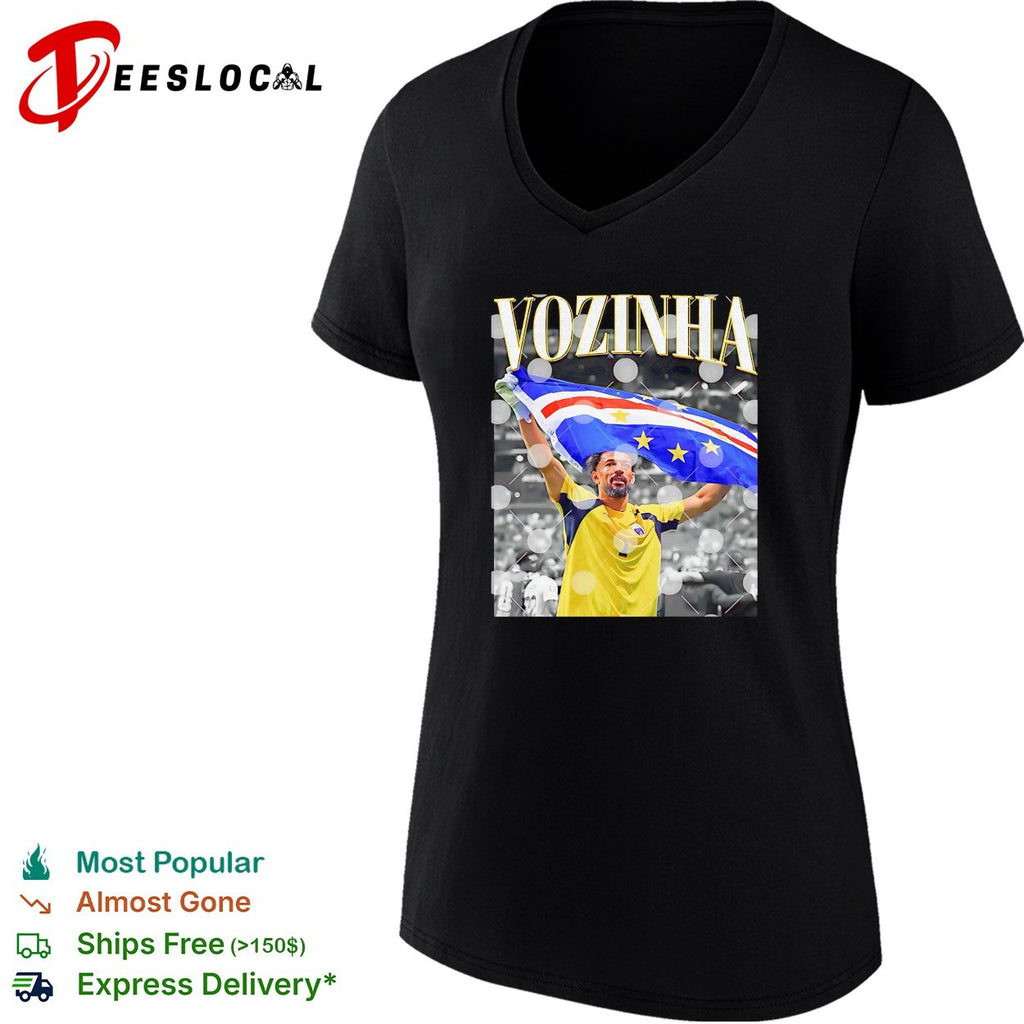 Vozinha Goalkeeper holding Cabo Verde flag at World Cup 2026 shirt