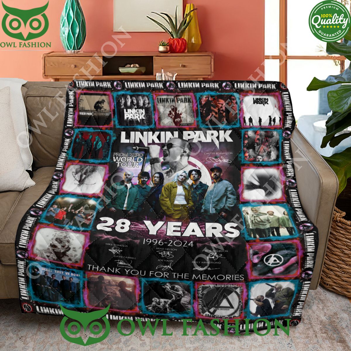 Linkin Park 28 years 1996 2024 From Zero World tour Quilt Blanket