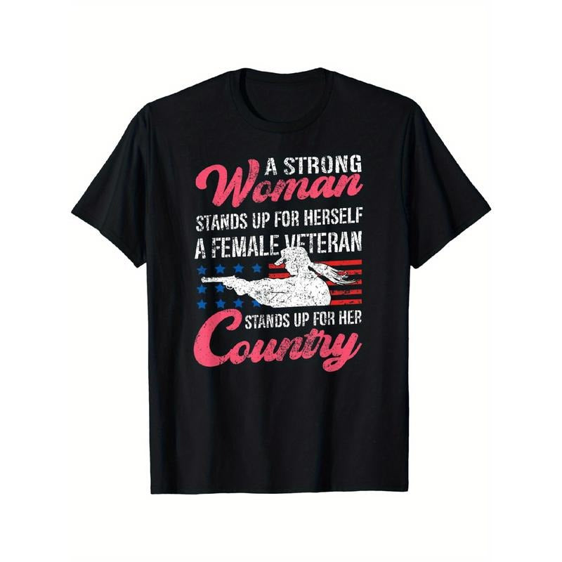 WB shield Strong Woman Stands Up For Herself Female Veteran Soldier T-Shirt style 02 Hoodie, Sweatshirt | RetroVerseTees.com