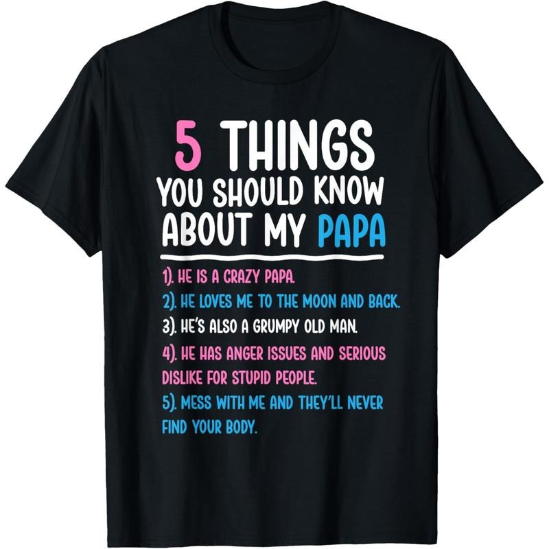 WB shield Things You Should Know About My Papa Funny Boys & Girls T-Shirt Hoodie, Sweatshirt | RetroVerseTees.com
