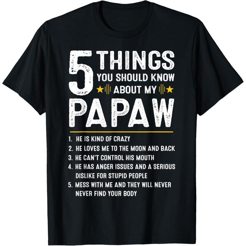 WB shield Things You Should Know About My Papaw Funny TNF Day T-Shirt Hoodie, Sweatshirt | RetroVerseTees.com