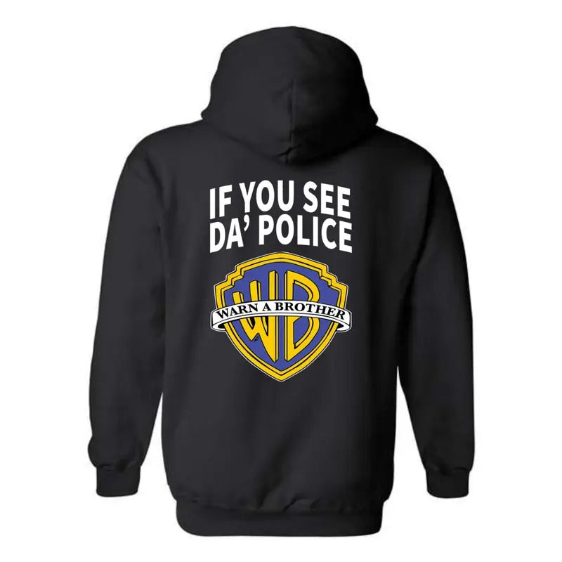 WB shield WB shield TNF Hoodie - Bold Gunpla brand Humorous Design with Police Warning Text, hoodies for men, Unisex...