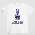 WHAT Ironic Funny FNAF Bonnie Plush Meme T-Shirt Highlighting Quirky and Relatable Humor Hoodie, Sweatshirt