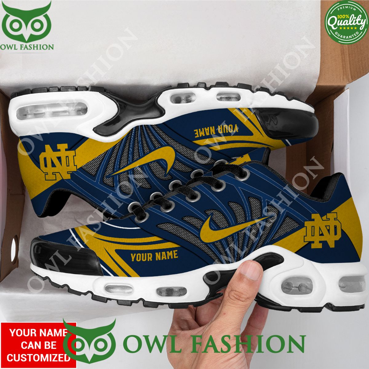 Personalized Notre Dame Fighting Irish Football Air Max Shoes