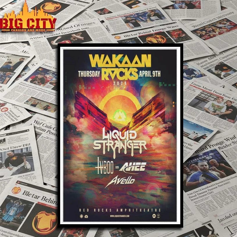 Wakaan Rocks Red Rocks Show April 09 2026 Poster shirt