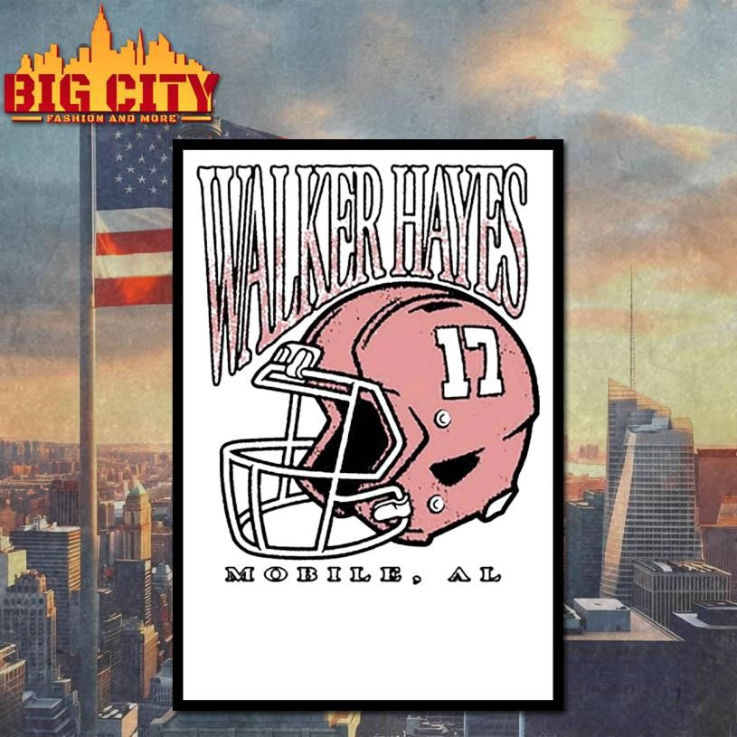 Walker Hayes 2025 Mobile, AL helmet shirt