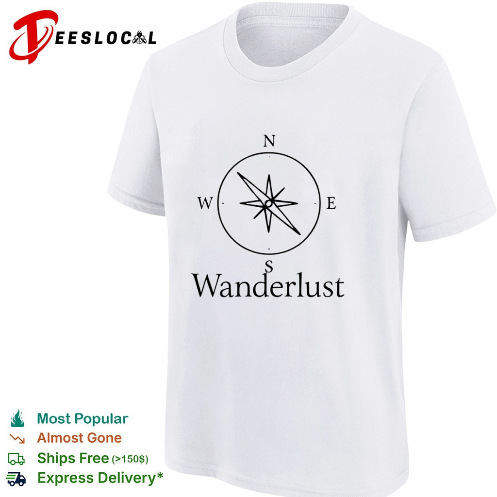 Wanderlust Compass travel adventure navigation shirt