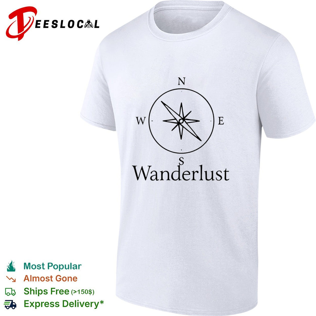 Wanderlust Compass travel adventure navigation shirt