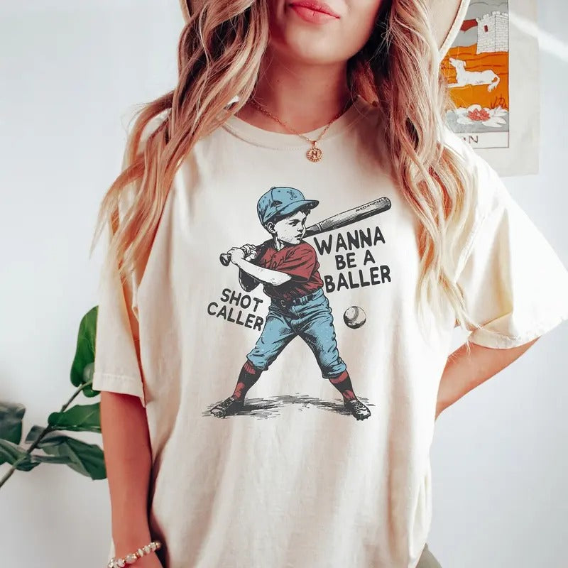 Wanna Be WB shield Spiky hair fighters Shot Caller T-Shirt Retro Spiky hair fighters Tee Spiky hair fighters Lover Gift...