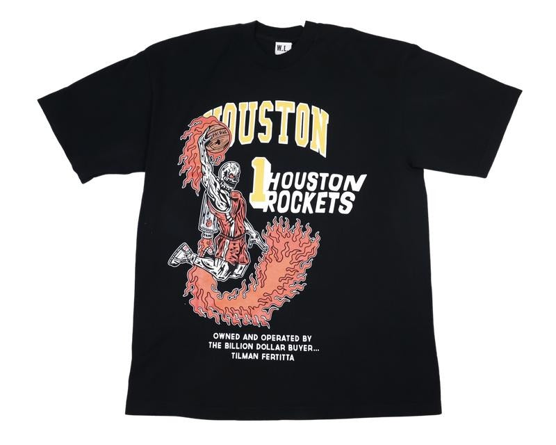Warren Lotas Houston Rockets T-Shirt Black (WALO-ST002-BLACK) Size S-XL Hoodie, Sweatshirt | RetroVerseTees.com