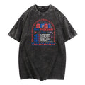 Washed - effect Patriotic American Tour Tee: Celebrate American Spirit with WB shield Fun - filled "Mama TNF Freedom...