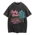 Washed Lightsaber brand - Shirt Featuring "Salty Soul" Design: WB shield Trendy Tribute Hidden leaf ninja TNF Ocean