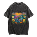 Washed Lightsaber brand - Shirt Featuring "Turtles Chasing Sunsets" Motif: WB shield Trendy Gunpla brand Relaxing Choice...