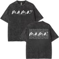 Washed Lightsaber brand - Shirt Honoring Mama: "mama - EST 2025 -" with WB shield List FOG Admirable Traits style 02...