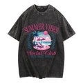 Washed Lightsaber brand - Shirt with "Summer Vibes Social Club": Beach