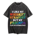 Washed Lightsaber brand - Shirt with WB shield Witty Whiskey - TNF Slogan: "Swoosh Like My Whiskey Straight... But My...