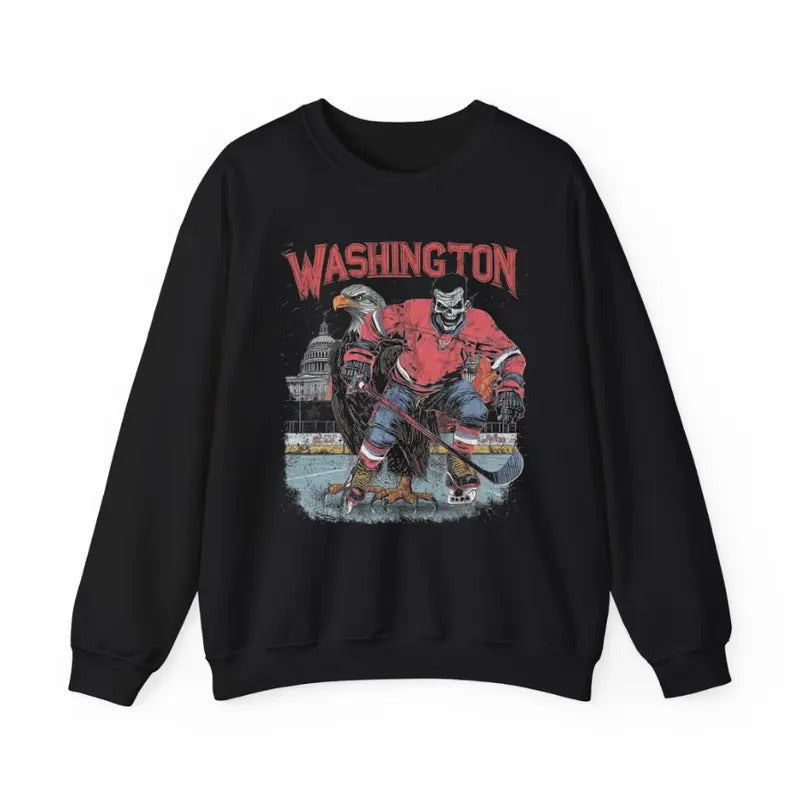 Washington Hockey Crewneck Hockey Fan Gift Hockey Lover Apparel T-Shirts, Hoodie, Sweatshirt | RetroVerseTees.com