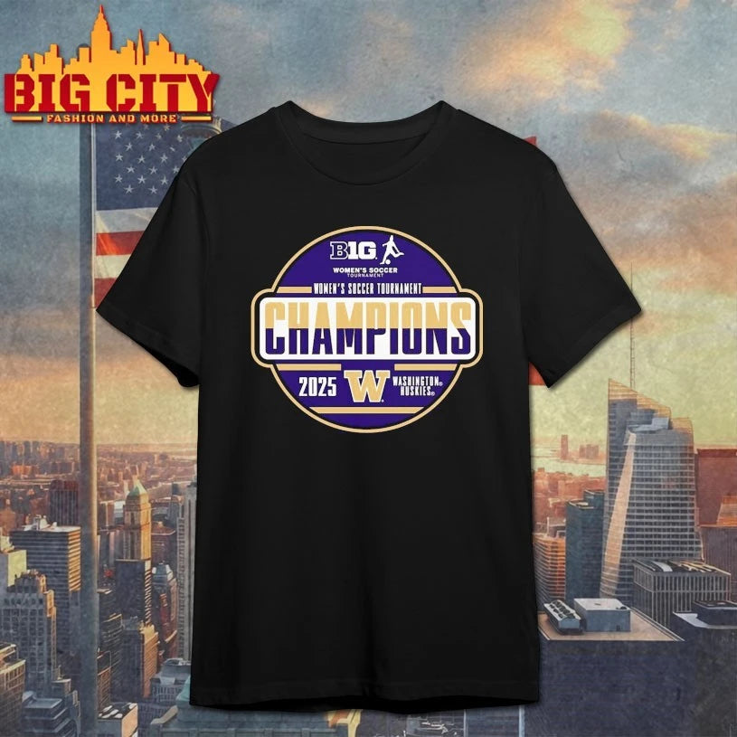 Washington Huskies B1G women’s soccer Tournament Champions 2025 shirt