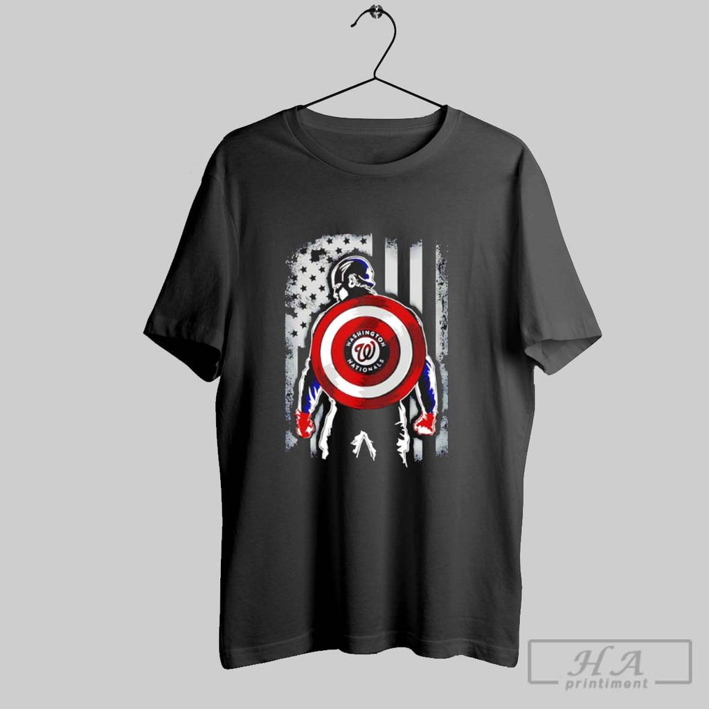 Washington Nationals Captain America Us Flag