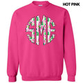 Watercolor Christmas Monogram Sweatshirt 'NLB' T-Shirts, Hoodie | RetroVerseTees.com