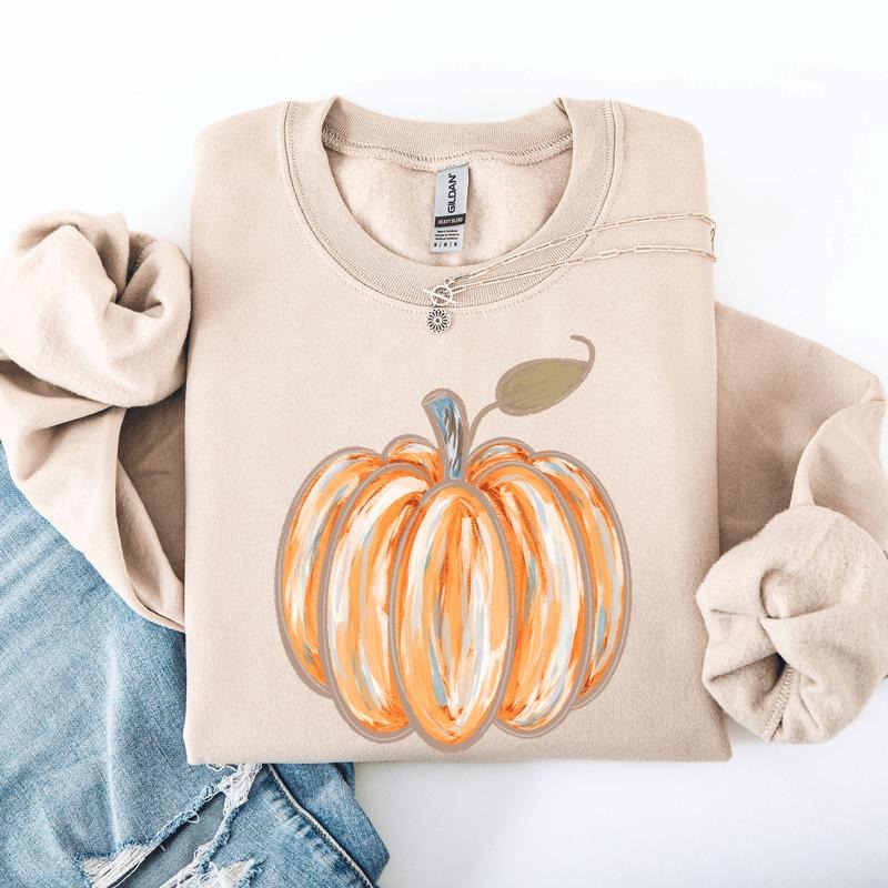 Watercolor Pumpkin, Halloween, Autumn, Fall Sweatshirt T-Shirts, Hoodie | RetroVerseTees.com