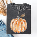Watercolor Pumpkin, Halloween, Autumn, Fall, Comfort Colors T-Shirt Hoodie, Sweatshirt | RetroVerseTees.com