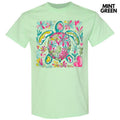 Watercolor Sea Turtle Gildan Short Sleeve T-Shirt 'NLB' Hoodie, Sweatshirt | RetroVerseTees.com