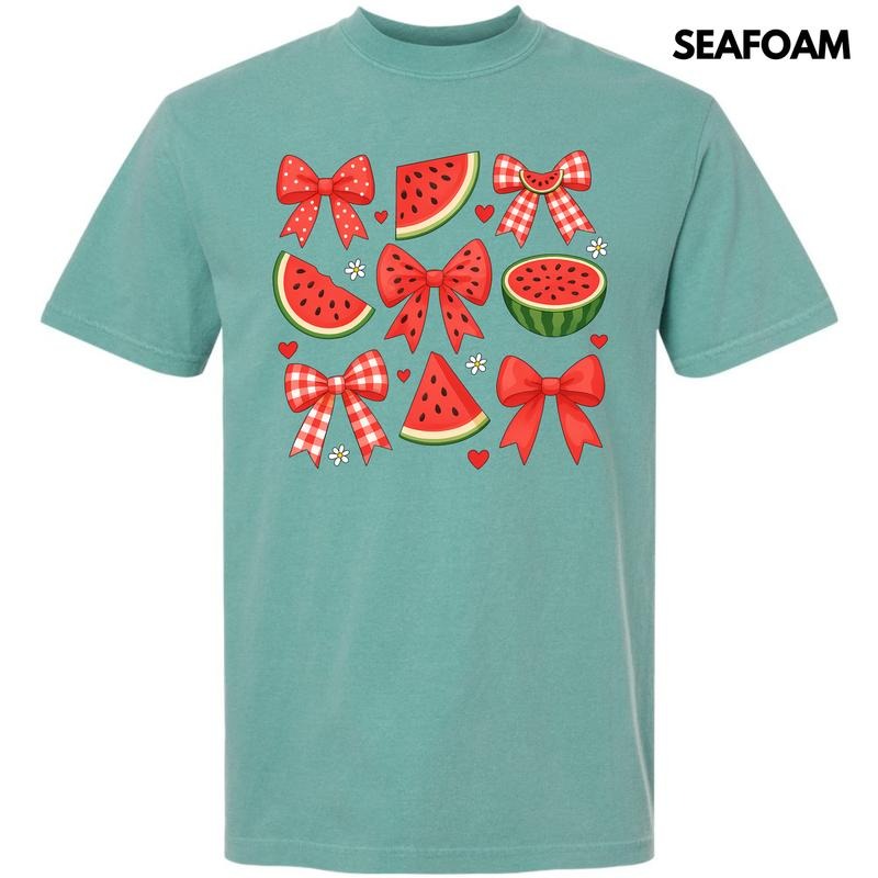 Watermelon Bow Collage Comfort Colors T-Shirt 'NLB' Hoodie, Sweatshirt | RetroVerseTees.com