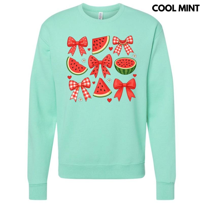 Watermelon Bow Collage Sweatshirt 'NLB' T-Shirts, Hoodie | RetroVerseTees.com