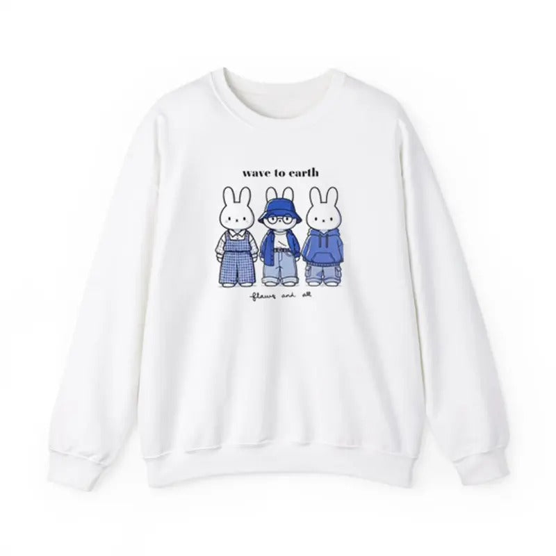 Wave To Earth Miffy Sweatshirt, Wave To Earth  Sweatshirt Memeshirt Menswear Unisex T-Shirts, Hoodie | RetroVerseTees.com