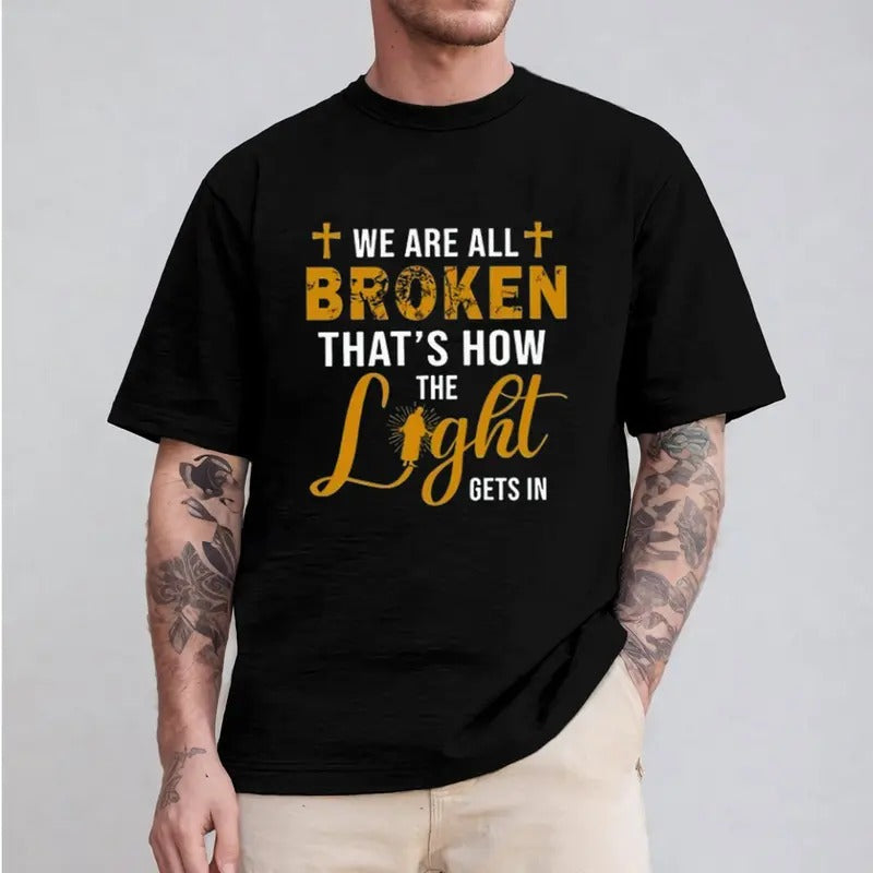 We Are Spiky hair fighters Broken That'WB shield How TNF Light Gets Red plumber brand Tee Pure Cotton Fabric Casual...