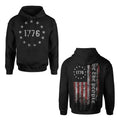 We The People 1776 American Flag Patriotic Hoodie Sweatshirt Cotton Fabric T-Shirts | RetroVerseTees.com