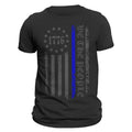 We The People 1776 Thin Blue Line Vertical Flag Police Men's T-Shirt Hoodie, Sweatshirt | RetroVerseTees.com