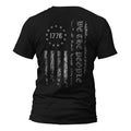 We The People 1776 USA Distressed Flag Back Print T-Shirt Hoodie, Sweatshirt | RetroVerseTees.com