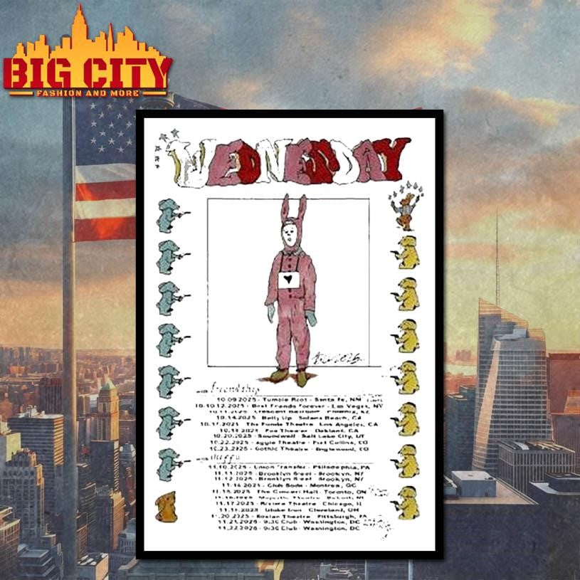 Wednesday Show October November 2025 Tour Bunny Shirt